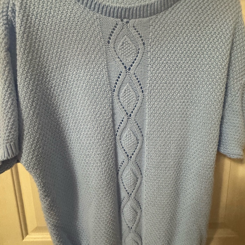 Chic Sky Blue Knit Sweater